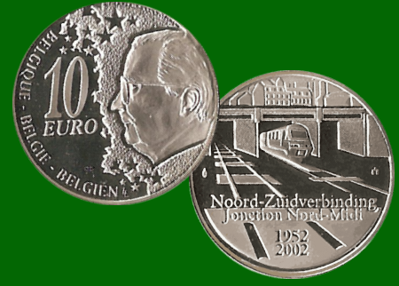 10 euros - 50 ans de la jonction Nord-Midi